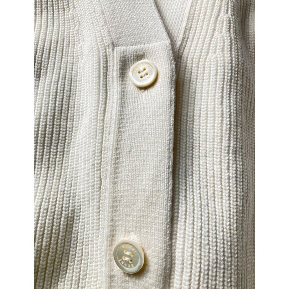SACAI Paisley Lace Rib Knit Cardigan White Size 1/ Small - Picture 6 of 8
